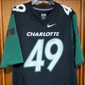 UNC Charlotte 49ers Nike replica football jersey, size Large NEW